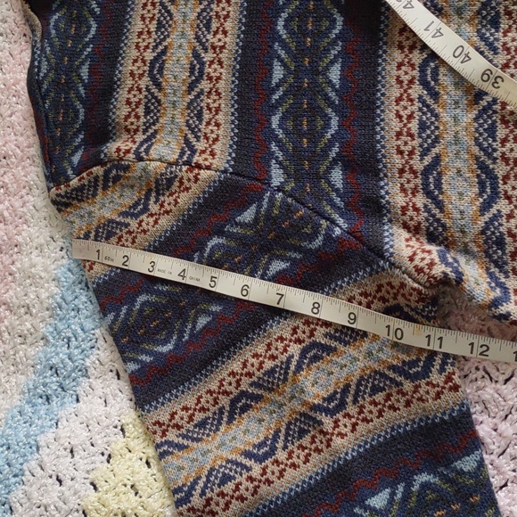 Scandia Woods 2XL Blue Tan Fair Isle Sweater - Picture 7 of 15